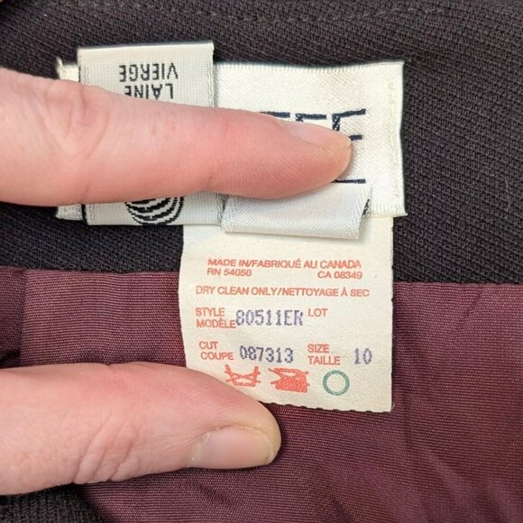 🍁V. Giraffe Black Pure Virgin Wool Skirt - Picture 8 of 9